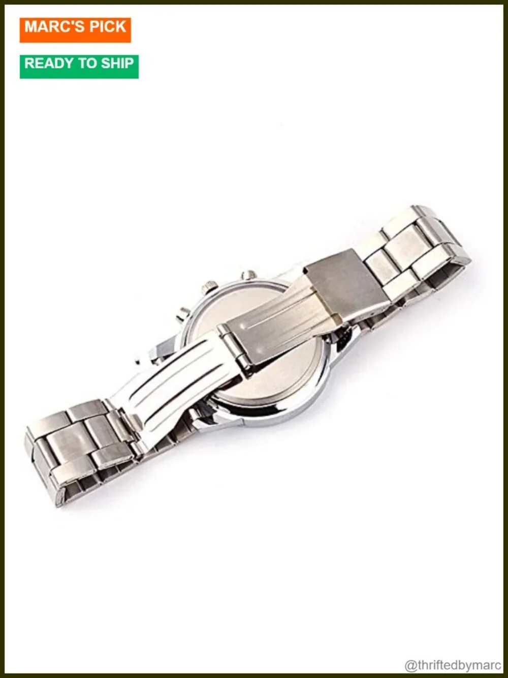 Stainless Steel Analog Quartz Watch for Business Casual